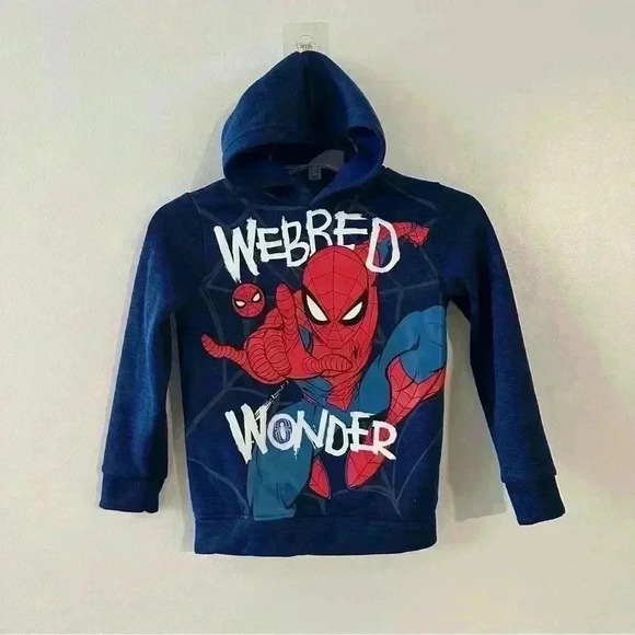 Marvel Other - Marvel Kids Spiderman Webbed Wonder Hoodie Blue‎ Boy's Size 6